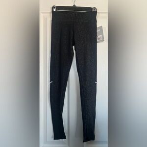 NWT Marika Leopard Tone on Tone Black Leggings $45
